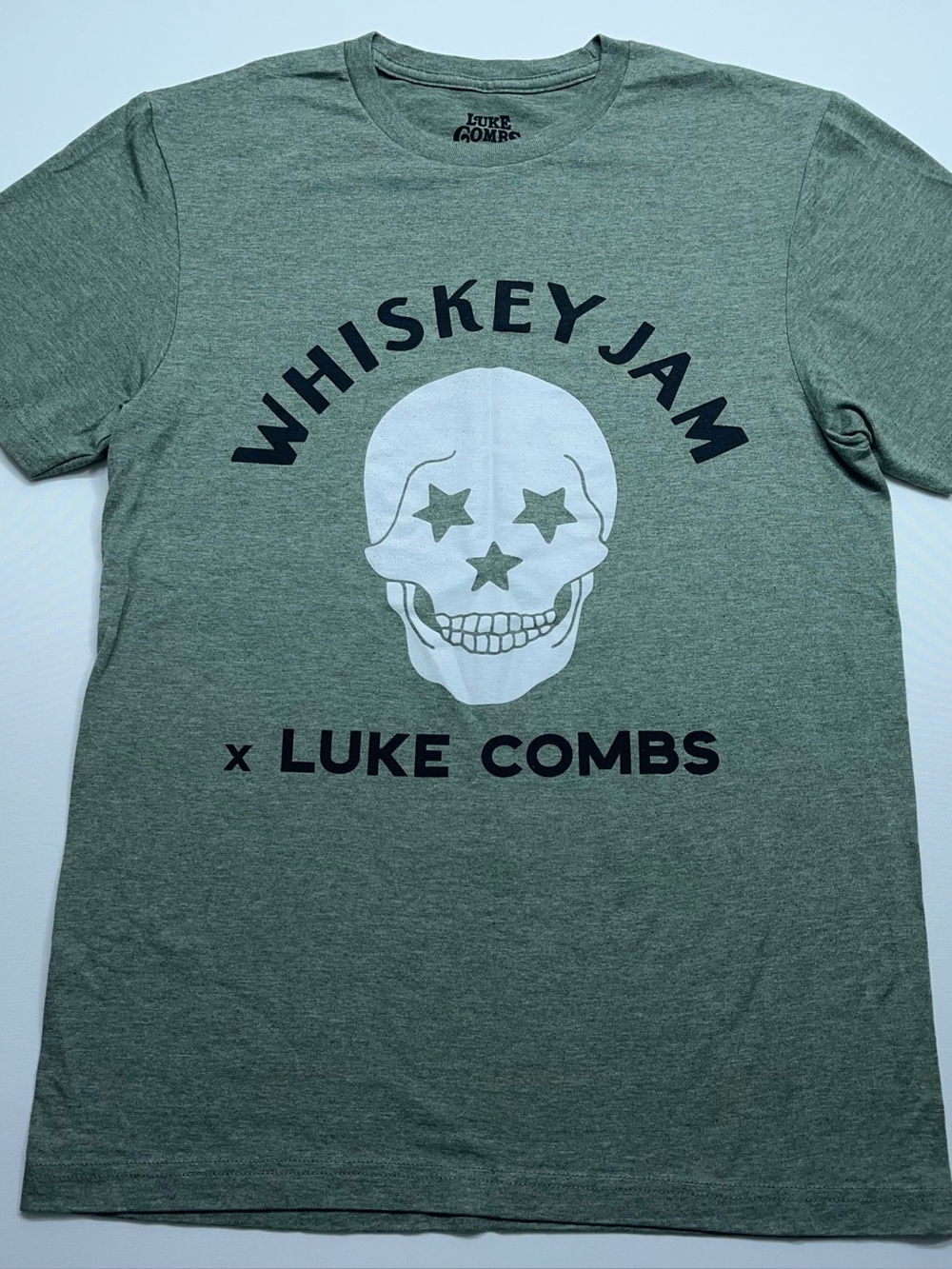 Luke Combs Whiskey Jam Tour T-Shirt Mens Size Small Green Bootleggers Tailgate